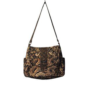 Sisters Crossbody Bag Quilted Fabric Shoulder Purse Lightweight Travel Pouch